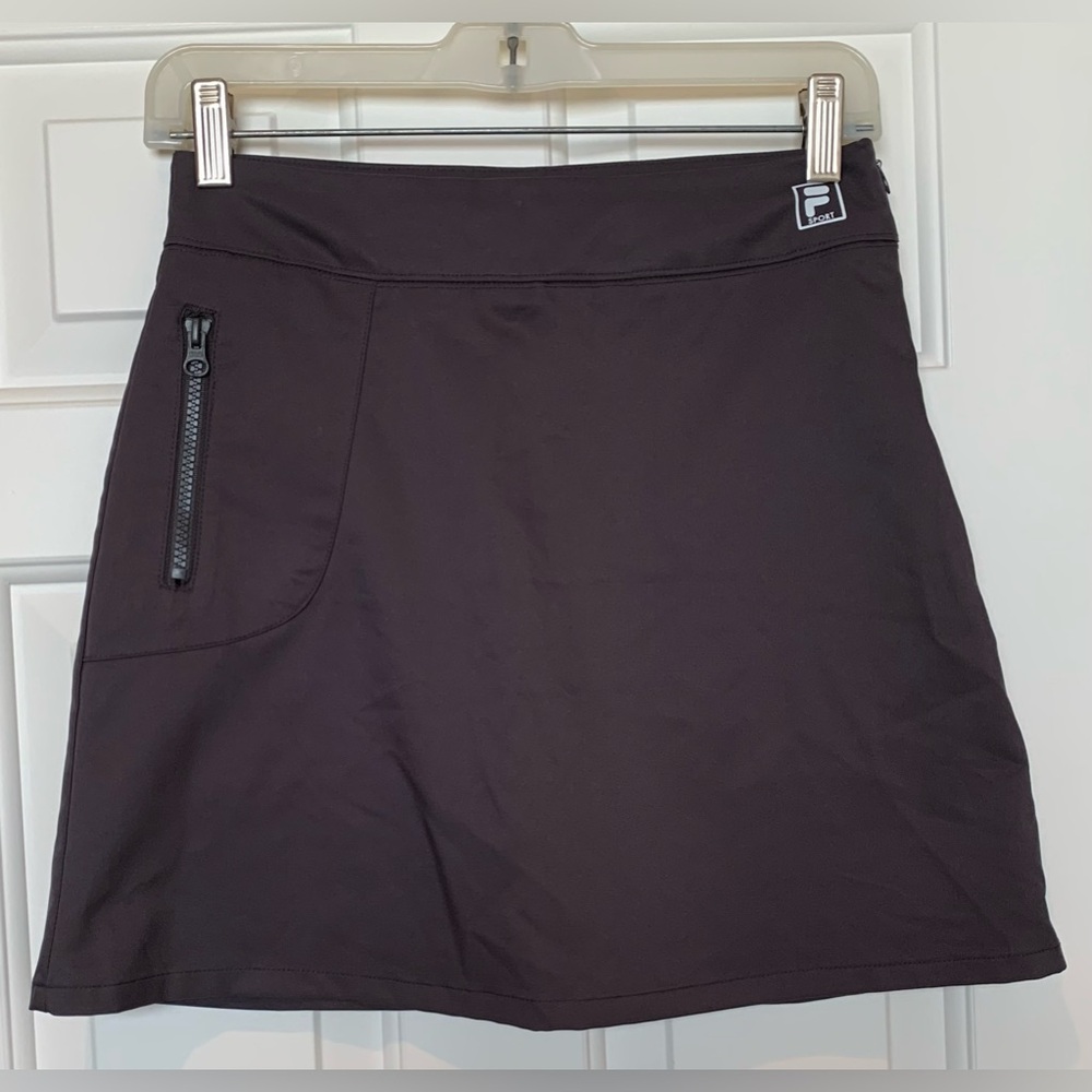 Fila Skort Nine Iron grey size XS adjustable waist 1 zip pocket hidden zip up